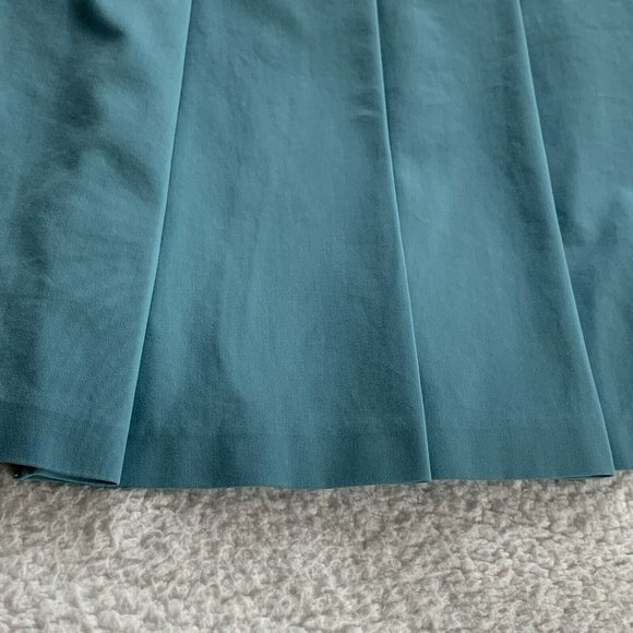 Lafayette 148 NY Women's Size 0 Blue Sleeveless Pleated Sheath Dress - Picture 13 of 16